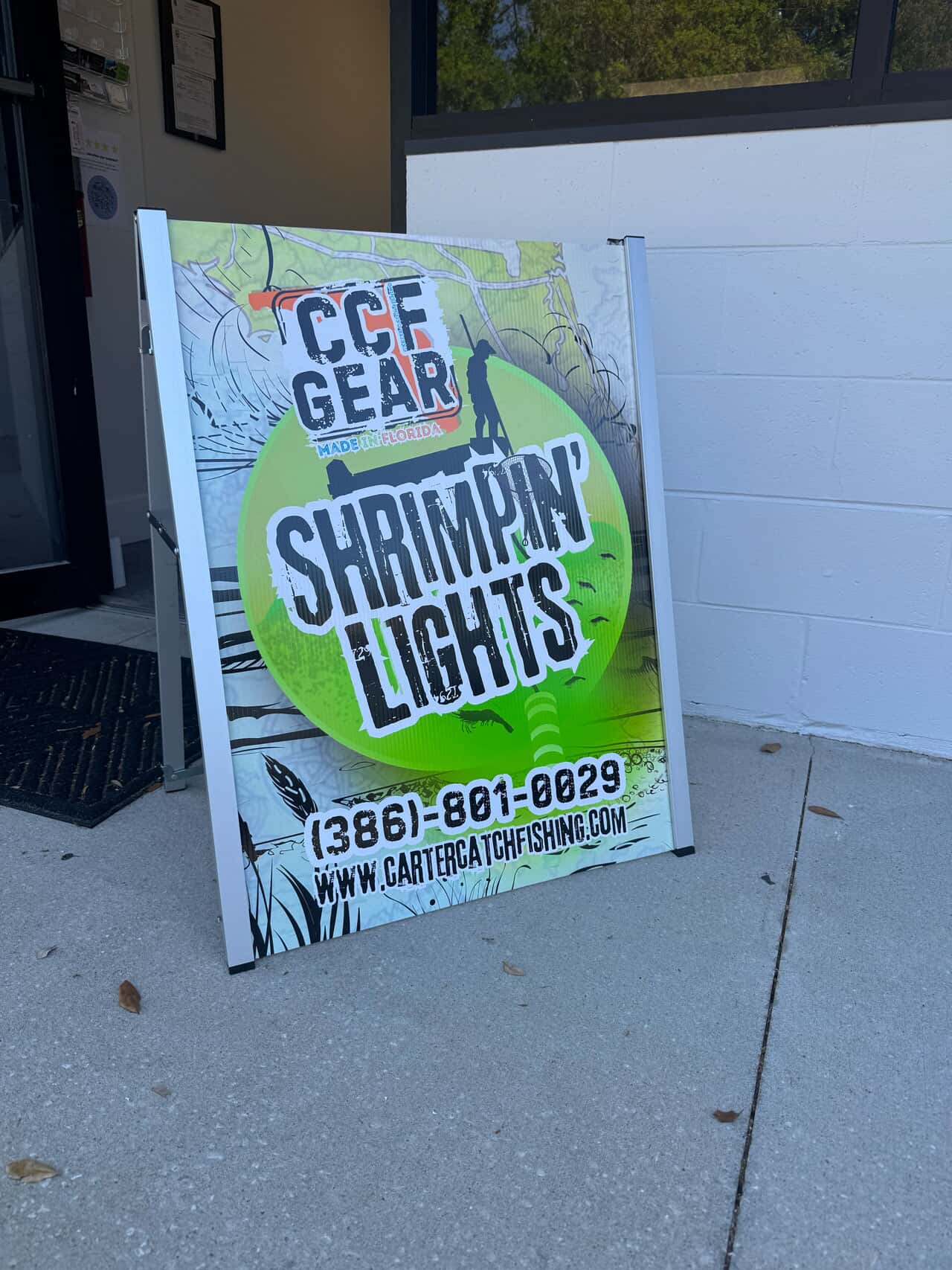 Photo of Shrimpin Lights A-Frame sign
