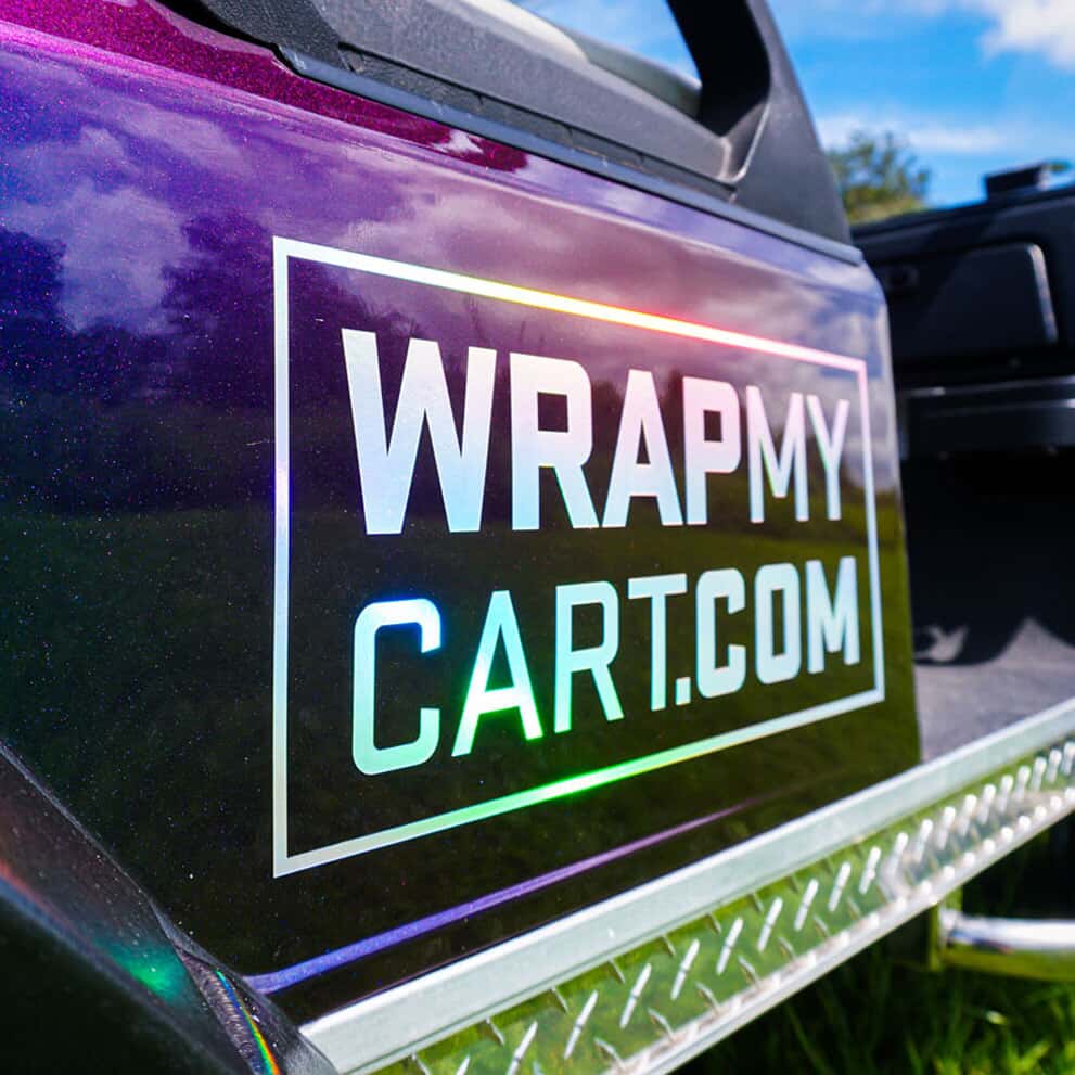 Photo of Golf Cart Wrap that Castnet Media, Printing & Design printed and installed vinyl graphics on